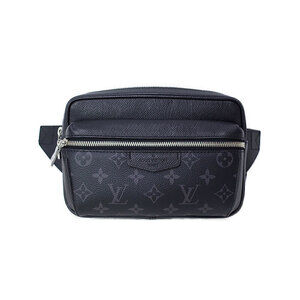 Louis Vuitton Taiga Black Leather Rama Bum Bag Outdoor Body